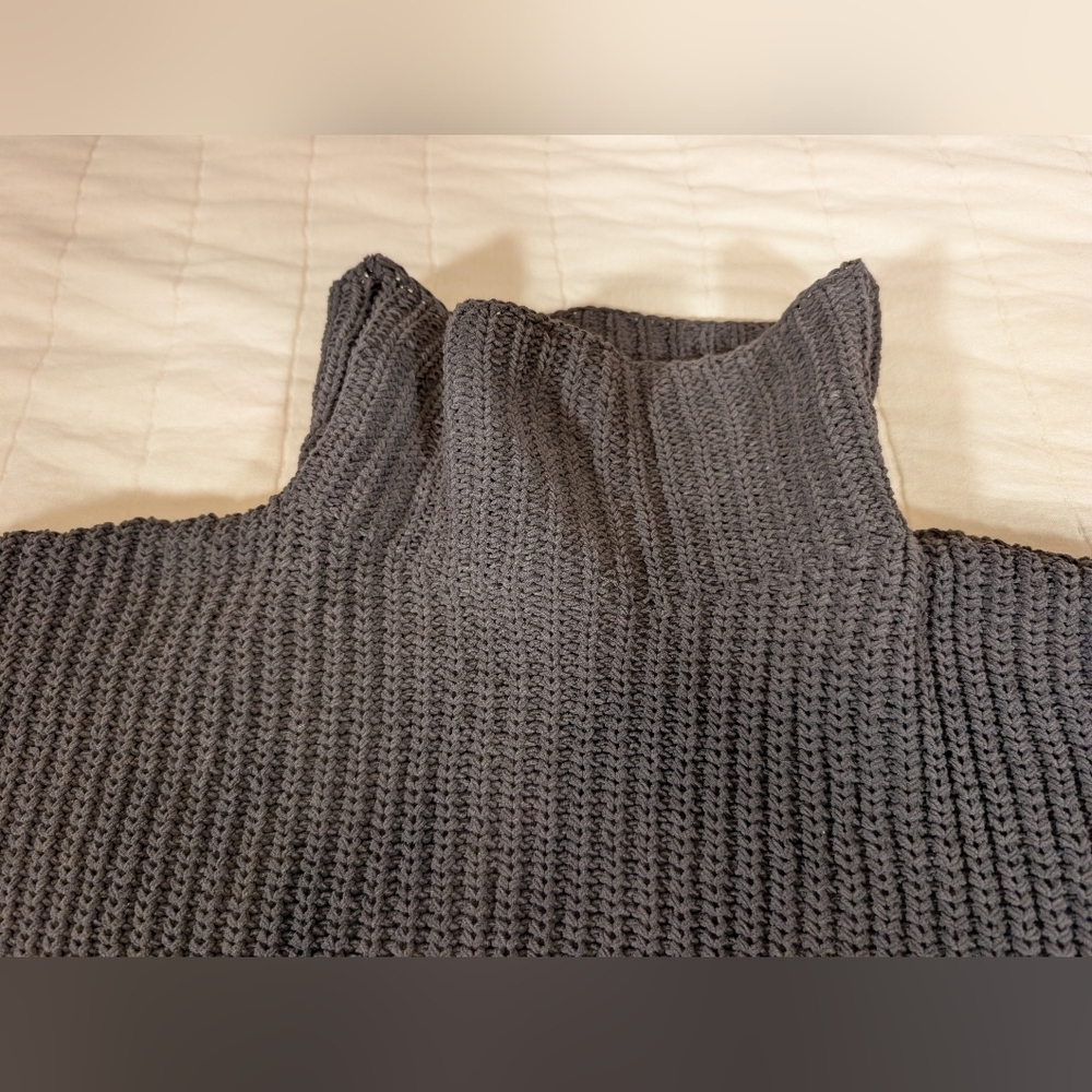 Aerie Oversized Chocolate Brown Knit Sweater, Women's Size XS - Picture 4 of 8